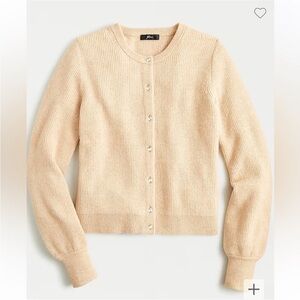 J.Crew Camel Ribbed Cardigan with Jeweled Buttons in Supersoft Yarn size…